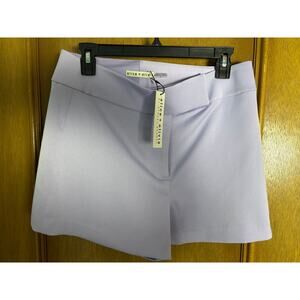 Alice and Olivia Lavender Tailored Shorts size 10 NWT High Waisted Chic